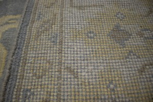 Slate Gray Floral 6X9 Oushak Chobi Oriental Rug