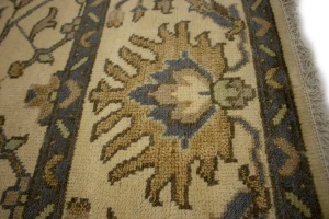Cream Floral 8'4X9'7 Oushak Chobi Oriental Rug
