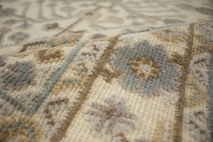 Cream Geometric 8X9 Modern Oriental Rug