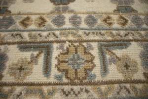 Cream Geometric 8X9 Modern Oriental Rug