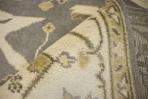 Brownish Gray Floral 8X10 Oushak Oriental Rug
