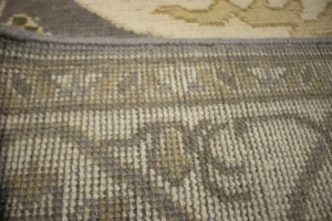 Brownish Gray Floral 8X10 Oushak Oriental Rug