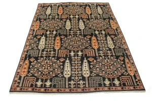 Black Floral 9X12 Tree of Life Chobi Oriental Rug