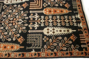 Black Floral 9X12 Tree of Life Chobi Oriental Rug