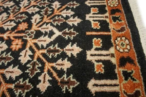 Black Floral 9X12 Tree of Life Chobi Oriental Rug