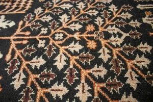 Black Floral 9X12 Tree of Life Chobi Oriental Rug