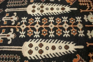 Black Floral 9X12 Tree of Life Chobi Oriental Rug