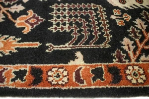 Black Floral 9X12 Tree of Life Chobi Oriental Rug