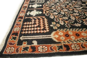 Black Floral 9X12 Tree of Life Chobi Oriental Rug