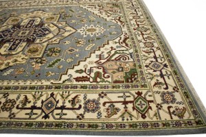 Gray Tribal Geometric 8X10 Heriz Serapi Oriental Rug