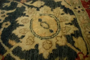 Charcoal Floral 7'8X9'5 Indo-Tabriz Oriental Rug