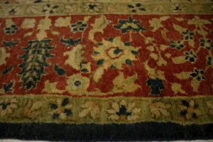Charcoal Floral 7'8X9'5 Indo-Tabriz Oriental Rug