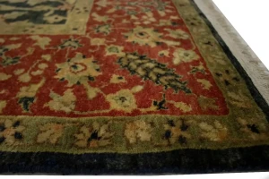 Charcoal Floral 7'8X9'5 Indo-Tabriz Oriental Rug