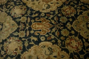 Charcoal Floral 7'8X9'5 Indo-Tabriz Oriental Rug