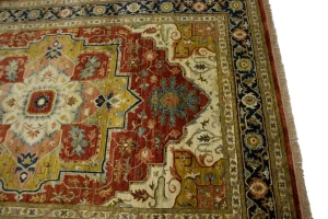 Scarlet Red Traditional 6X9 Heriz Serapi Oriental Rug