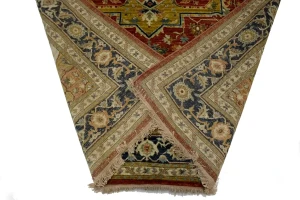 Scarlet Red Traditional 6X9 Heriz Serapi Oriental Rug