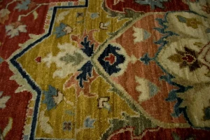 Scarlet Red Traditional 6X9 Heriz Serapi Oriental Rug
