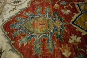 Scarlet Red Traditional 6X9 Heriz Serapi Oriental Rug
