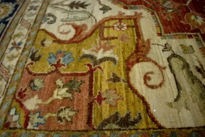 Scarlet Red Traditional 6X9 Heriz Serapi Oriental Rug