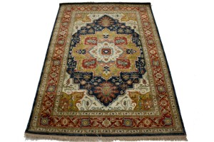 Hale Navy Traiditional 6X9 Heriz Serapi Oriental Rug