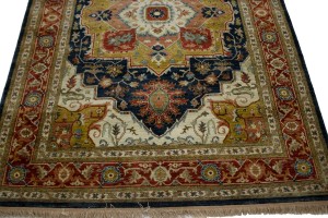 Hale Navy Traiditional 6X9 Heriz Serapi Oriental Rug