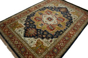 Hale Navy Traiditional 6X9 Heriz Serapi Oriental Rug