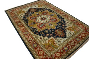 Hale Navy Traiditional 6X9 Heriz Serapi Oriental Rug
