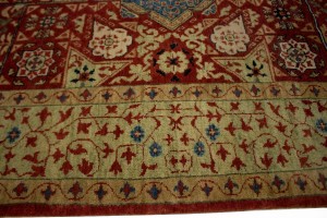 Orange-red Geometric 6X9 Mamluk Oriental Rug