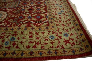 Orange-red Geometric 6X9 Mamluk Oriental Rug