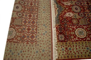 Orange-red Geometric 6X9 Mamluk Oriental Rug