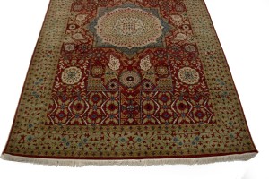 Orange-red Geometric 6X9 Mamluk Oriental Rug