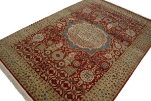Orange-red Geometric 6X9 Mamluk Oriental Rug