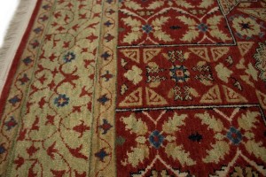 Orange-red Geometric 6X9 Mamluk Oriental Rug