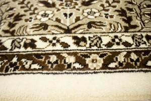 Cream Floral Kirman 6'3X6'5 Oriental Rug