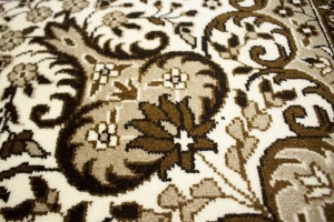 Cream Floral Kirman 6X6 Oriental Rug