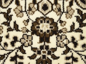 Cream Floral Kirman 6X6 Oriental Square Rug