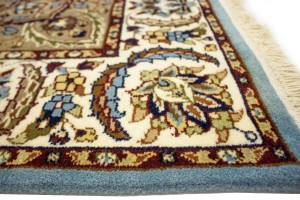Blue Floral Kirman 4X6 Oriental Rug