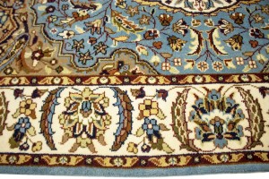 Blue Floral Kirman 4X6 Oriental Rug