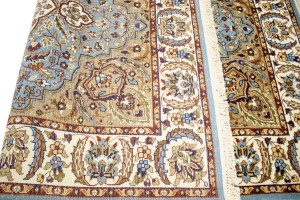 Blue Floral Kirman 4X6 Oriental Rug