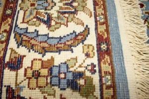 Blue Floral Kirman 4X6 Oriental Rug