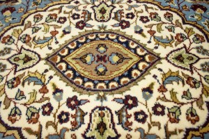 Blue Floral Kirman 4X6 Oriental Rug