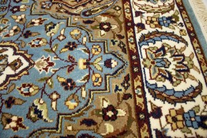 Blue Floral Kirman 4X6 Oriental Rug