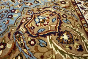 Blue Floral Kirman 4X6 Oriental Rug