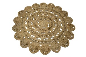 Reversible Braided Style 4X4 Jute Modern Round Rug