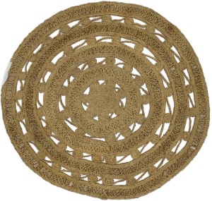 Reversible Braided Style 4X4 Jute Modern Round Rug
