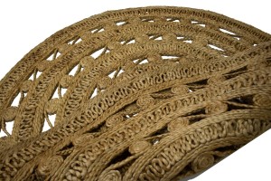 Reversible Braided Style 4X4 Jute Modern Round Rug