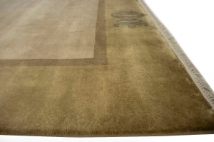 Beige Floral Chinese Style 8X11 Modern Oriental Rug