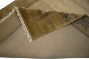 Beige Floral Chinese Style 8X11 Modern Oriental Rug