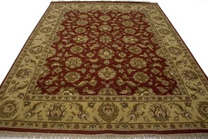 Red Floral 8X10 Indo-Kashan Oriental Rug