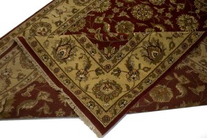 Red Floral 8X10 Indo-Kashan Oriental Rug